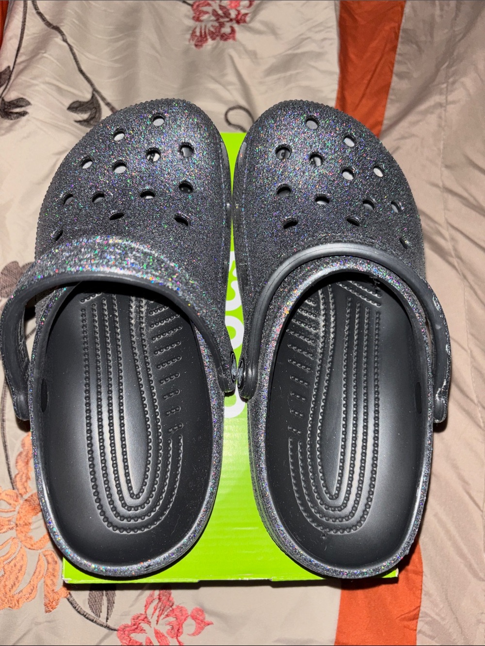 Crocs Women's Classic Glitter Clog Shoes